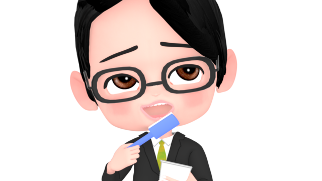 tooth brushing office worker img