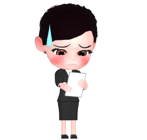 転勤の辞令を受け取る女性会社員のイラスト