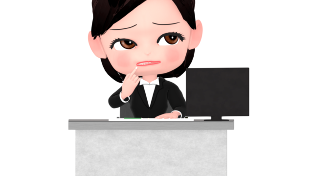 troubled face woman office worker img