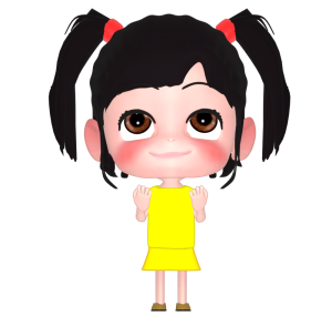 がんばる女の子のイラスト