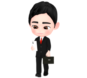 歩きスマホをする会社員のイラスト