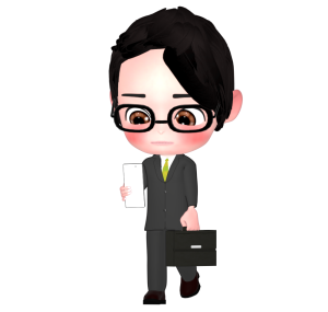 歩きスマホをする会社員のイラスト