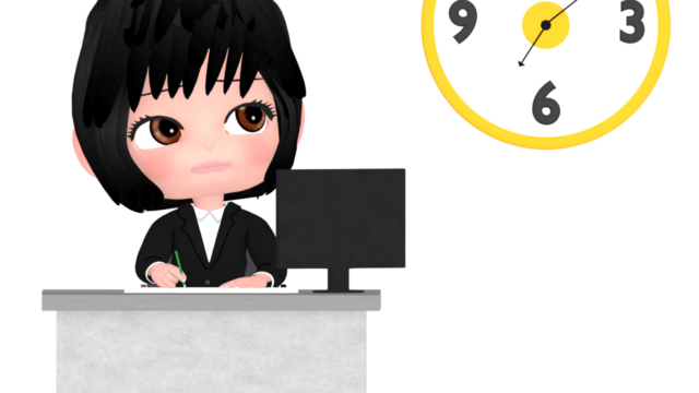 wall clock woman office worker img