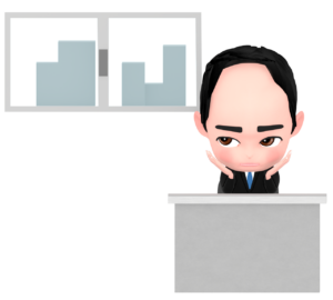 窓際社員のイラスト