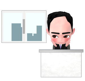 窓際社員のイラスト