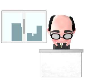 窓際族のイラスト
