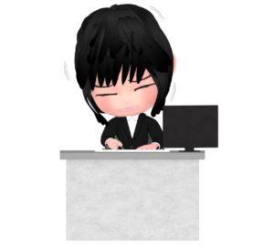 仕事中に居眠りをする会社員のイラスト