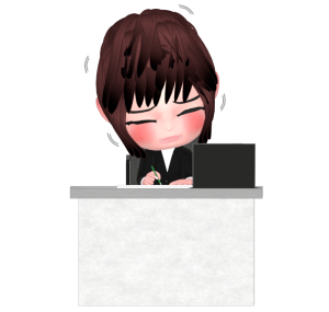 仕事中に居眠りする会社員のイラスト