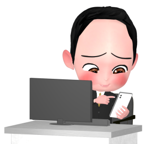 仕事をサボる会社員のイラスト