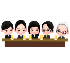 職場の飲み会のイラスト
