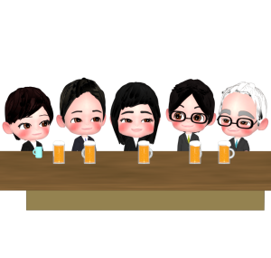 職場の飲み会のイラスト