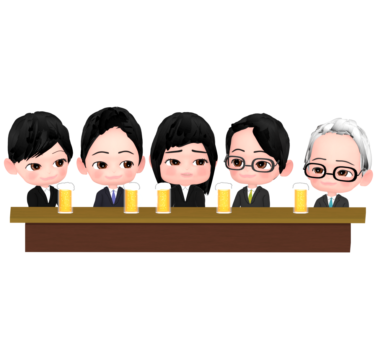 職場の飲み会のイラスト