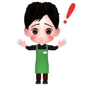 閃く店員のイラスト