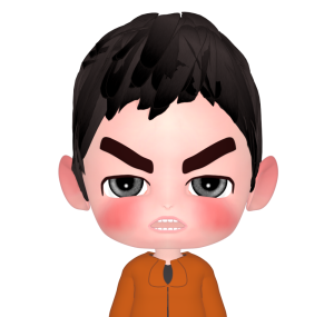 機嫌が悪い男の子のイラスト