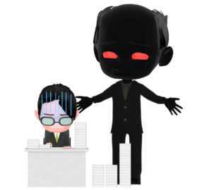 ブラック企業に勤めるサラリーマンのイラスト