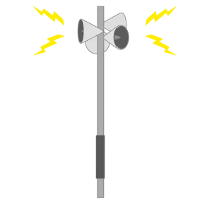 防災行政無線スピーカーのイラスト