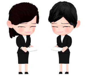 名刺交換のイラスト