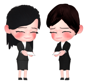 名刺交換のイラスト