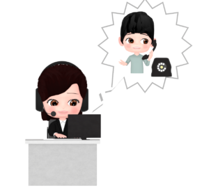女性オペレーターのイラスト