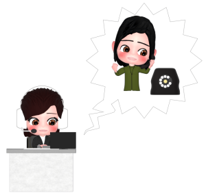 女性オペレーターのイラスト