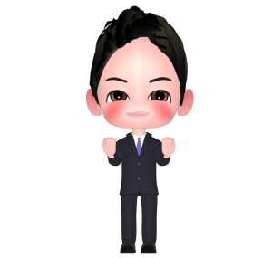 ガッツポーズするサラリーマンのイラスト