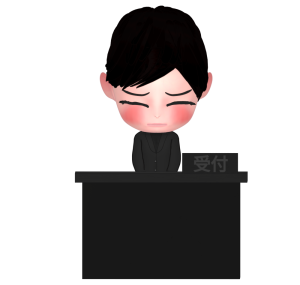 葬儀場の受付のイラスト