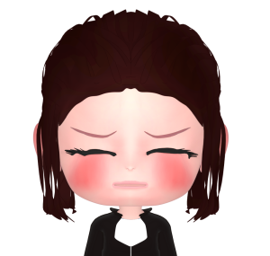 目を閉じる女の子のイラスト