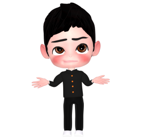 よくわからない男子学生のイラスト