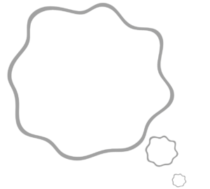 想像の吹き出しのイラスト