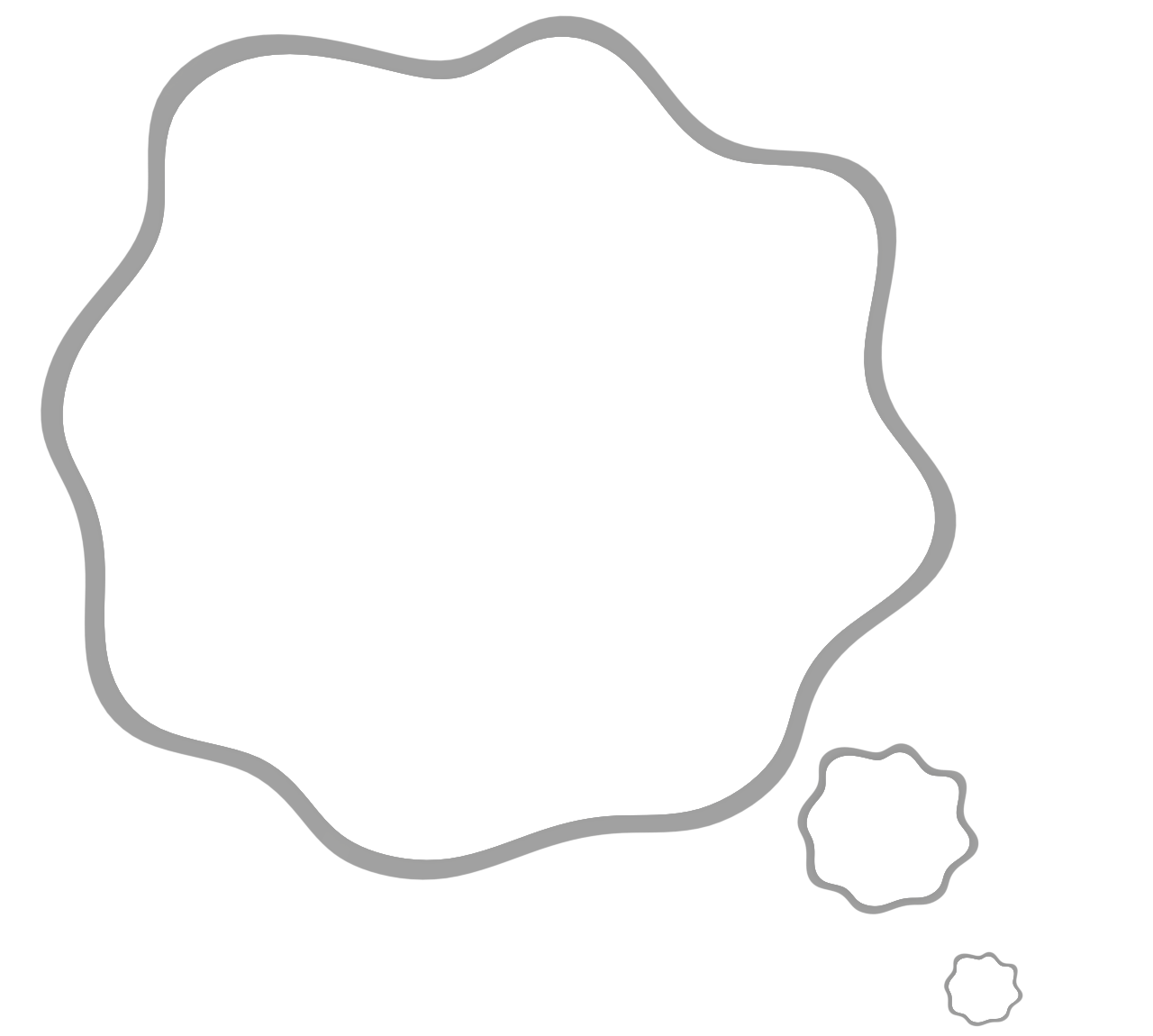 想像の吹き出しのイラスト
