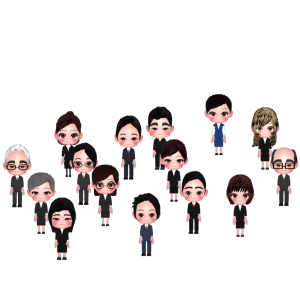 大勢の会社員のイラスト