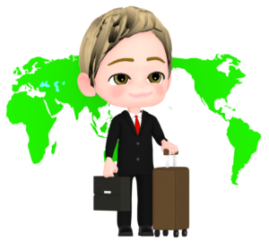 海外出張のイラスト
