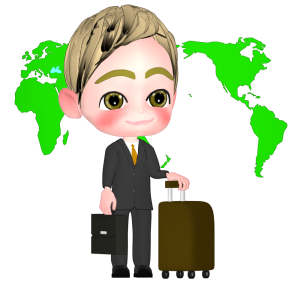 海外出張のイラスト