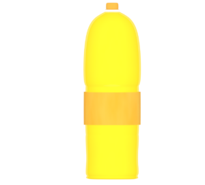 ペットボトルのオレンジジュースのイラスト