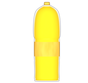 ペットボトルのオレンジジュースのイラスト