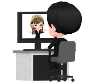 リモート会議のイラスト