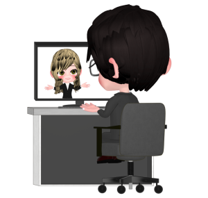 リモート会議のイラスト