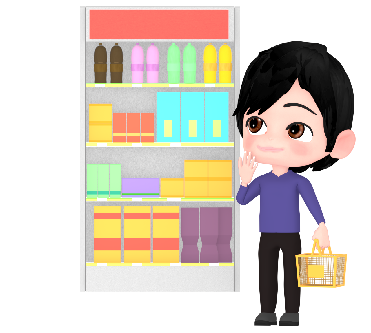 買い物客のイラスト