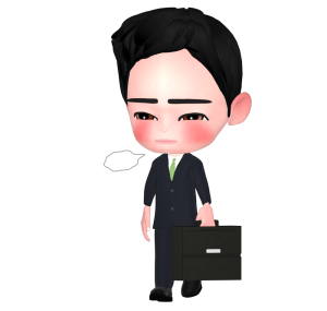 ため息をつく疲れた男性会社員のイラスト