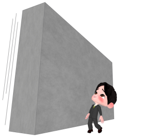 立ちはだかる壁のイラスト