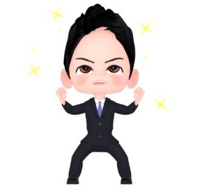 強い男性会社員のイラスト