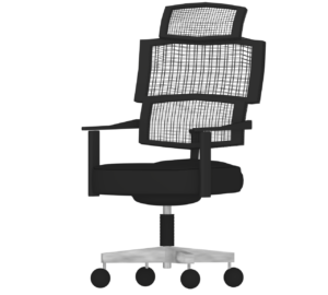 おしゃれなメッシュのオフィスチェアのイラスト