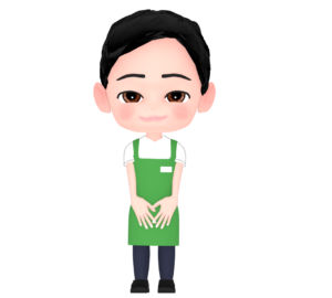 スーパーの男性店員のイラスト
