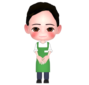 スーパーの男性店員のイラスト