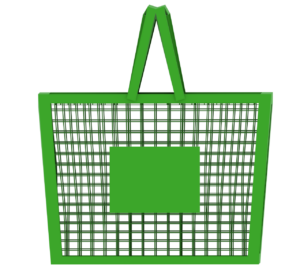 スーパーの買い物かごのイラスト