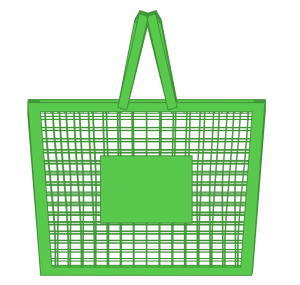 スーパー買い物かごのイラスト
