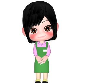 スーパーマーケットの店員さんのイラスト