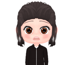 びっくり仰天をする女性のイラスト