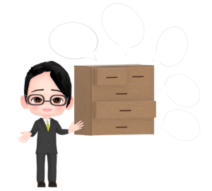 話の引き出しが多い会社員のイラスト
