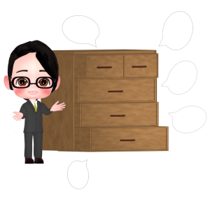 話の引き出しが多い会社員のイラスト